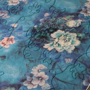 Xiangyun Yarn Clothing Fabric Heavy Cheongsam Dress Embroidery Tie-Dyed Pattern