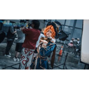 Game Identity Ⅴ Cosplay Mike Morton Acrobat Costume Top Hat Bow Tie Gloves Ring Halloween Christmas Handsome Men Uniform Set