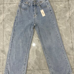 UZN Blue Trousers Long for Women