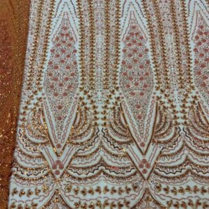 2024 African Nigeria High Quality Sequins Tulle Lace Fabric Embroidery Wedding Party Guipure Dress Beads Stone 5Yards
