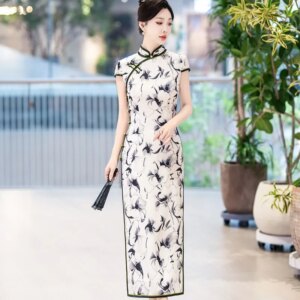 New cheongsam Chinese style elegant temperament long performance