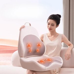 Multi-functional Lumbar and Buttock Massage Cushion, Cervical Spine Back Massager, Kneading Body Lying Flat Lumbar Massage Mats
