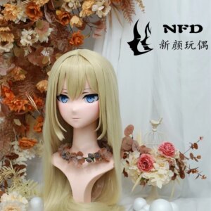 (NFD0100)Customize Full Head With Lock Crossdress Doll Female/Girl Japanese Anime Cartoon Character Kig Cosplay Kigurumi Mask