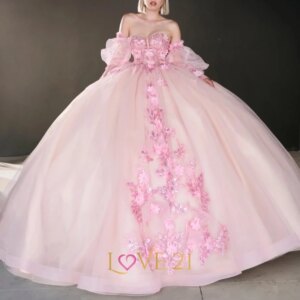 Pink Quinceanera Dresses Off Shoulder Ball Gown Sweet 16 Dress Applique Lace Beading Crystal Tull Birthday Party Vestidos 15 De