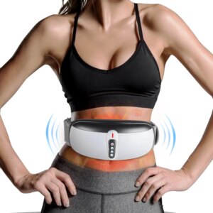Wireless Slimming Belt Abdominal Massager Portable Weight Loss Machine with 4 Vibration Massage Modes Heating for Belly Abdomen