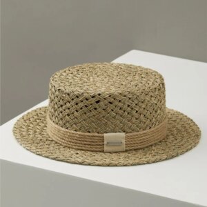 Summer new flat grass hat for men and women sunshade sunscreen along the travel holiday fashion big around middle-aged elderly