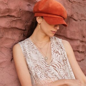 New newsboy hat Elegant fashion corduroy wear a