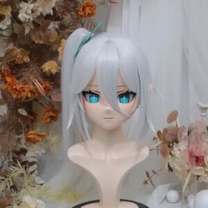 Kigurumi self-set Kigurumi mask full head with lock cosplay head shell props costume anime game