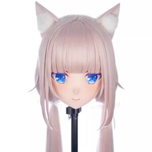 Full headband lockHandmade Customize Cartoon Character BJD Cosplay Kigurumi Mask Resin Japanese Anime Kigurumi Masks