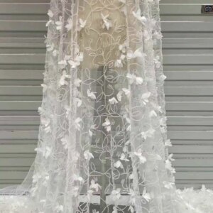French African 3D Flower Lace Fabric 2024 High Quality Groom Embroidery For Women Wedding Dress Nigerian Lace Fabrics 5 Yards