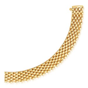 14k Yellow Gold ible Panther 9.0mm Line Bracelet