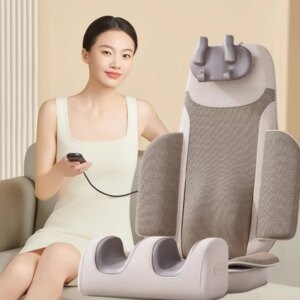 Vibrations Waist Hips Electric Back Massager Cervical Massage Chair Seat Cushion for Leg Foot Massage Heated Kneading Relaxarion