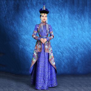 Mongolian Robe Performance Clothing Ethnic Minority Style Dance Show Dress National Dress Mongolian Clothing Mongolian Suit