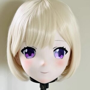 (XYQ21)Customize Character Crossdressing Female/Girl PLA Full Head With Lock Anime Cosplay Japanese Animego Kigurumi Mask