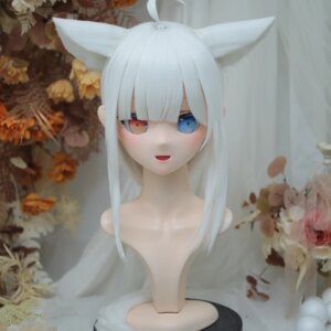 (NFD38–54)Customize Full Head With Lock Pretty Female/Girl Japanese Animego Character Kig Cosplay Kigurumi Mask Crossdress Doll