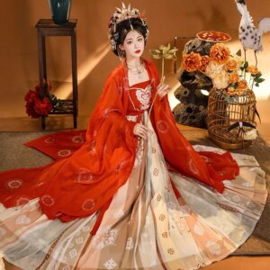 Hanfu women’s new Chinese style embroidery Chebule dress ancient fairy elegant suit