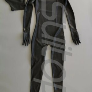 New female’s full cover catsuit without any zippers including socks and gloves and hoods (neck entry) in 0.4 mm thickn latlex