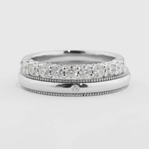 AZS Designer Handcrafted Custom Simple Band Gold-Plated Silver Rings with Lab-Grown Diamonds – Lovers’ Valentine, Wedding rings