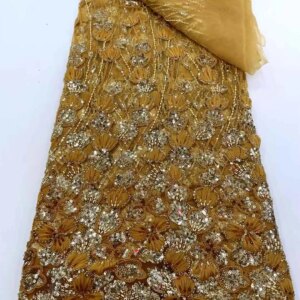 High End Fashion Design New Fabric Top Quality Handmade Embroidery Beads Sequin Net Lace For Party Evening Dresses