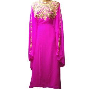 Pink Dubai Women’s Sparkling Arab Women’s Designs In European and American Fashion Trends