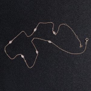 Provence Marquise cut Cute Necklace 14KGold DEF/VS Lab Diamond  party Necklace for Women Girl birthday Gifts Personalized Custom