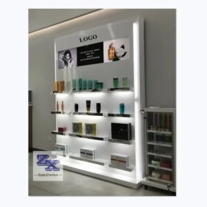 Luxury design modern style hair care products display shelf hair care display stand hair salon display shelf stand