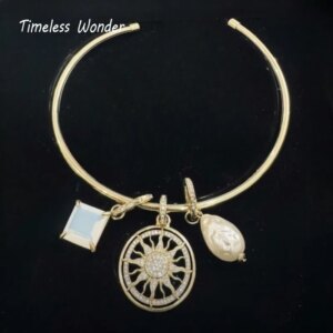 Timeless Wonder Fancy Crystal Zircon Detachable Charms Necklace for Women Designer Fine Jewelry Rare Top Classy Versatile 2614