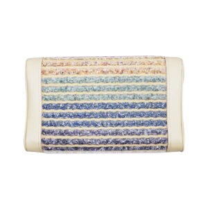 AFODI Rainbow Natural Latex Massage Pillow Far Infrared Negative Ion Amethyst Jade Gemstone Sleeping No Heated Therapy Pillow