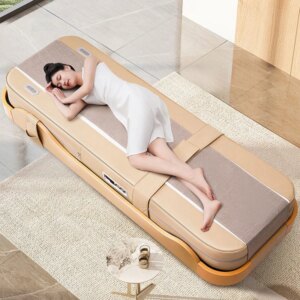 Multifunctional 4 Motor Electric Adjustable Therapy Thermal Full Body Relaxation Jade Massage Roller Bed