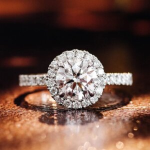 Provence platinum rings pt950 2.0Carats F Color Lab grown diamond rings for Women Classic Halo Engagement Fine Jewelry Gift