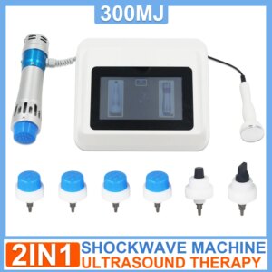300MJ Shockwave Therapy Machine ED Shock Wave Equipment ED Treatment 2in1 Ultrasound Physiotherapy Device Body Massager