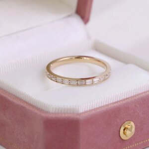 Provence Luxury One Row Full band Ring 14KGold DEF/VS Lab Grown Diamonds Ring for Women Men Wedding Jewelry Personalized Custom