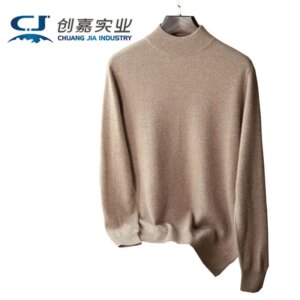 Autumn Winter Men 100% Cashmere Sweater Long Sleeve Turtleneck Black Wool Pullover T-shirt Simple and Elegant Blouse Soft Warm
