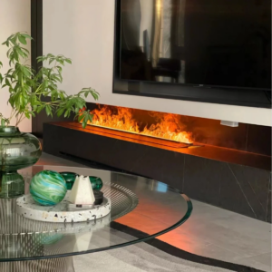 5 year warranty mist water steam led flame humidifier electric with heater fireplace indoor