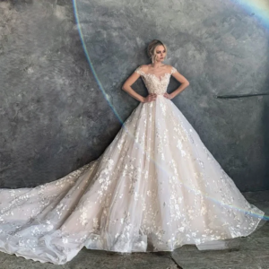 Custom Luxury Sweetheart A-line Wedding Dress Lace Flower Beads Palace Training Princess Bridal Dress Plus Size Tank Top