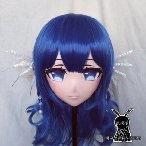 (KM293)Top Quality Handmade Female Resin Cosplay Japanese Role Play Wakasagihim Kigurumi Mask Crossdresser Doll Transgender Mask