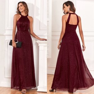 Little Daisy Customized  Classic Modern Style Formal Evening Halter A-line Beading Tulle Bespoke Occasion  Party Dresses