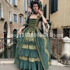 Emerald Green Mid Century Prom Dress 2025 Handmade Lace Ruffle Applique Victoria Customised Masquerade فساتين سهرة