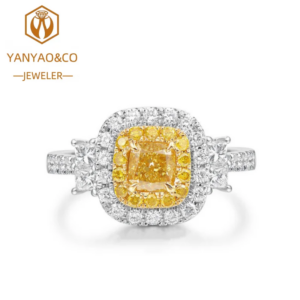 Custom 14k gold Lab Grown Emerald Diamond Gemstone Ring Ladies Engagement Wedding Ring Jewelry