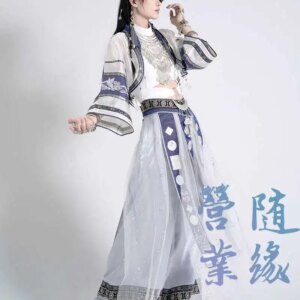 New Chinese Style National Style Han Elements Ethnic Style Unisex Teenager Two-tone Cp Ancient Costume Halloween Cos Cosplay