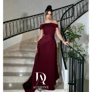 Aushine Customized Birthday Evening Dress Floor Length Sleeveless Summer Elegant Wedding Party Gowns For Women Arab 2024