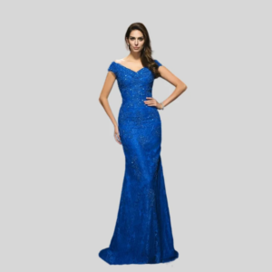 Blue Mother Of The Bride Dresses Mermaid Off The Shoulder Lace Beaded Plus Size Long Groom Mother Dresses For Wedding Customized
