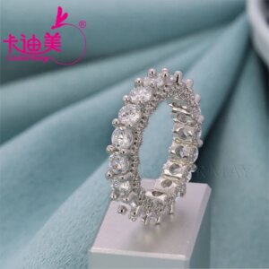 CADERMAY 100% 925 Sterling Silver D VVS Moissanite Diamond Rings Customized Fashion Jewelry For Women Men