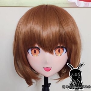 (RB32925)Customize Lockable Full Head Resin Cartoon Cosplay Japanese Character Anime Role Play Kigurumi Mask With Back Shell