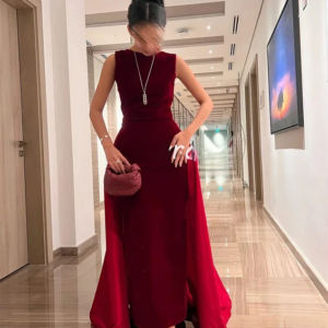 Little Daisy Customized Velour Handmade Flower Pleat A-line High Collar Long Dresses Bespoke Occasion Dresses High Quality