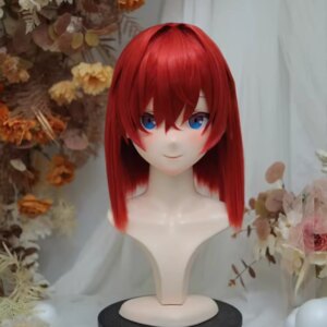 (NFD312-25)Customize Full Head With Lock Pretty Female/Girl Japanese Animego Character Kig Cosplay Kigurumi Mask Crossdress Doll