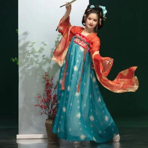 Hanfu female adult ancient costume Chinese wind daily one-piece waist skirt