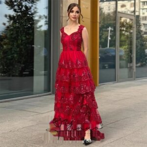 customized Evening Dresses A-Line Slit Long Length for Special Occasions Formal Gowns Elegant Party Dresses Woman For Dubai 2025