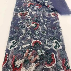 Luxury 2025 High Quality Lace French Tulle Sequin Lace Fabric African Groom Lace Fabric 5 Yards For Nigeria Wedding Party Dress
