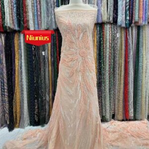 2025Latest Best Quality Luxurious Elegant Very Soft Mesh lace With Stones Fabric For Wedding Evening Dresses NN1875_R